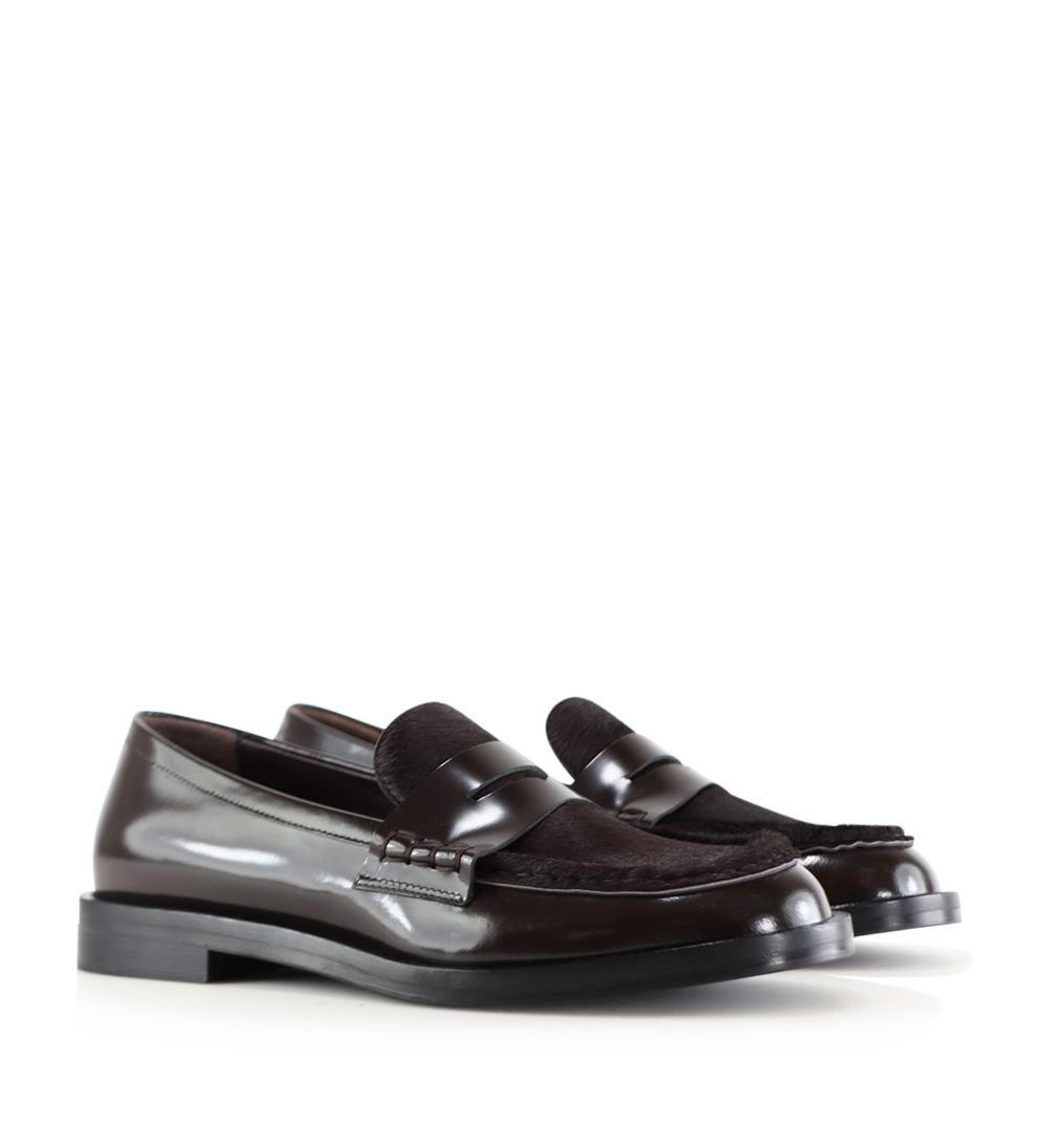Coretta loafers, brun ko pels