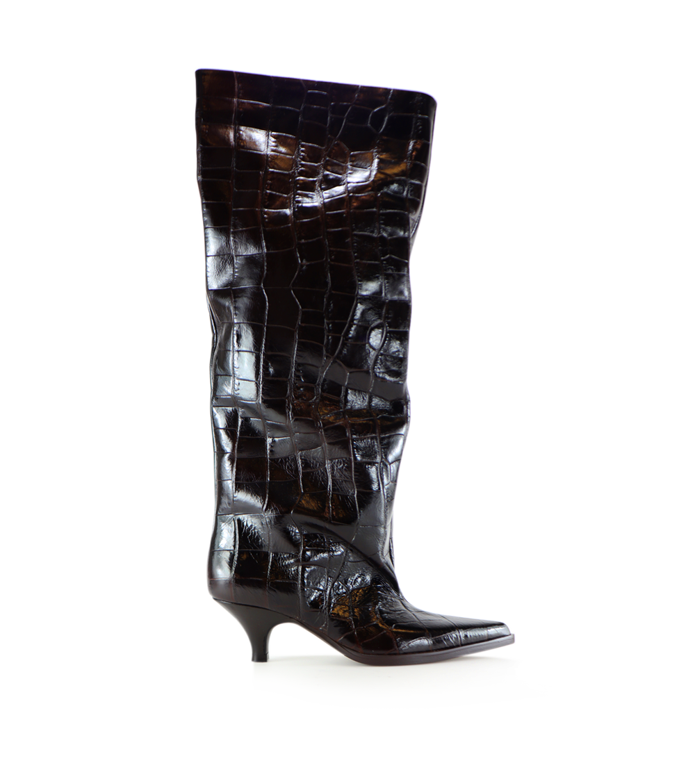 Yolanda 60 boots, brown leather