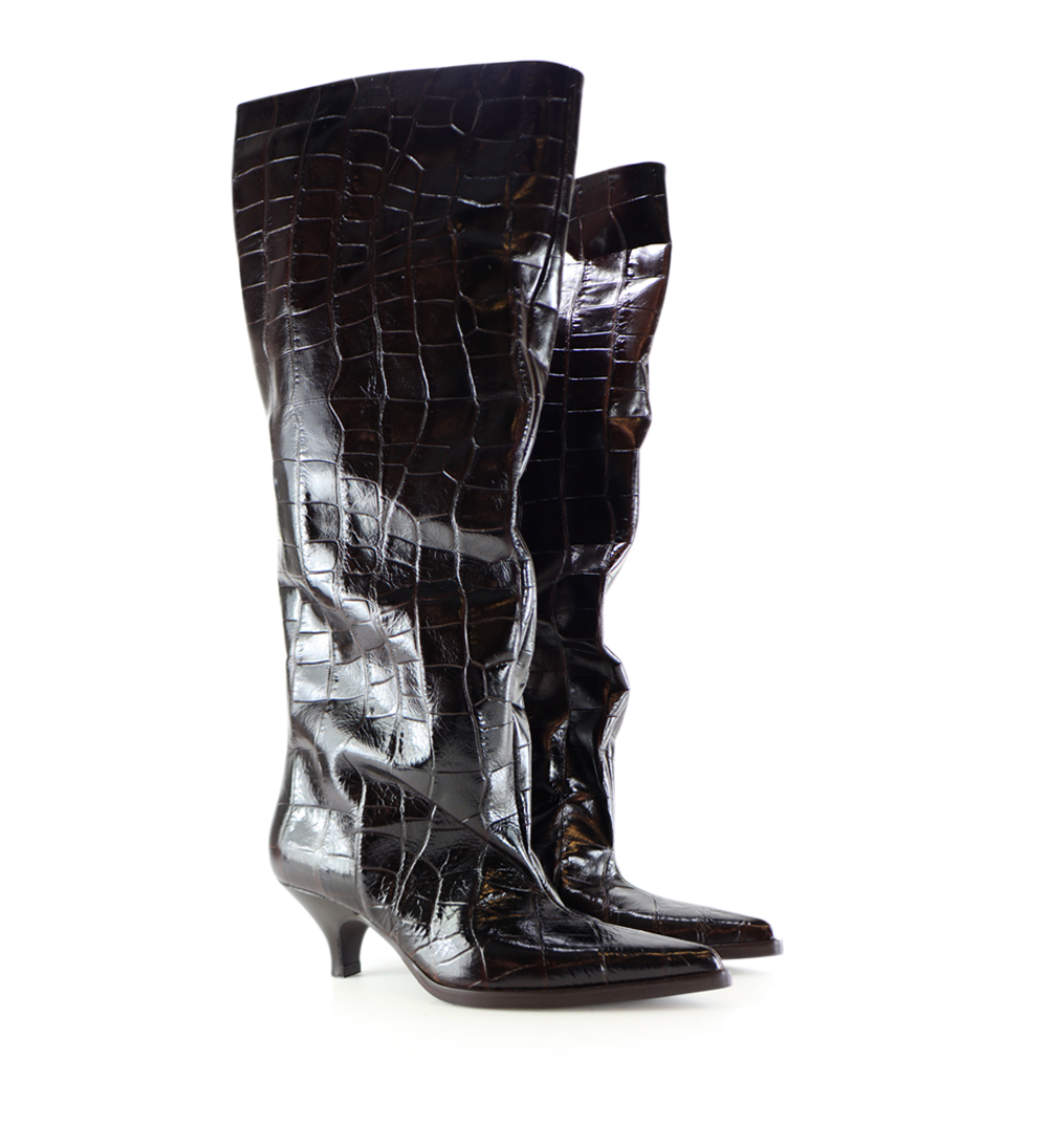 Yolanda 60 boots, brown leather