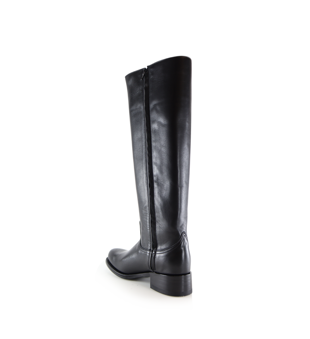 Achilla zip boots, black leather
