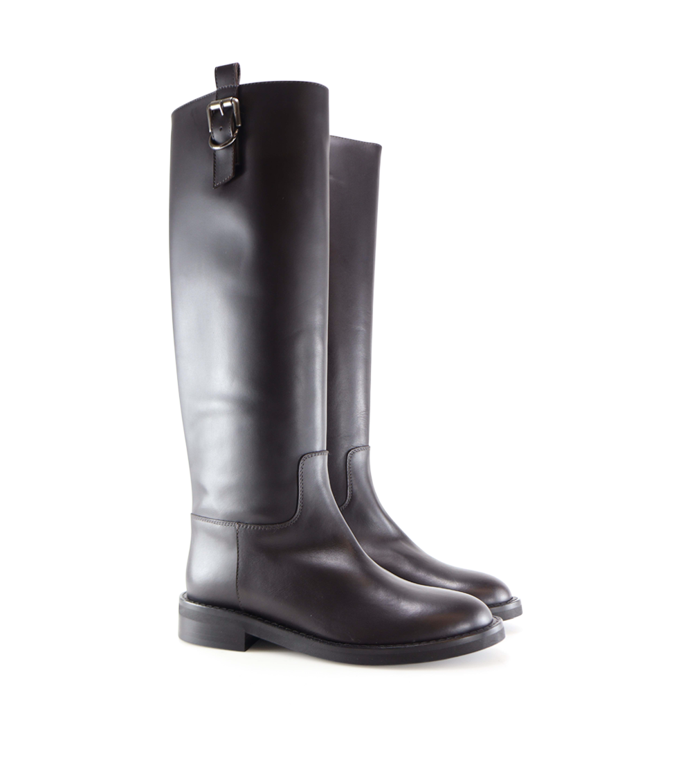 Andora boots, dark brown leather