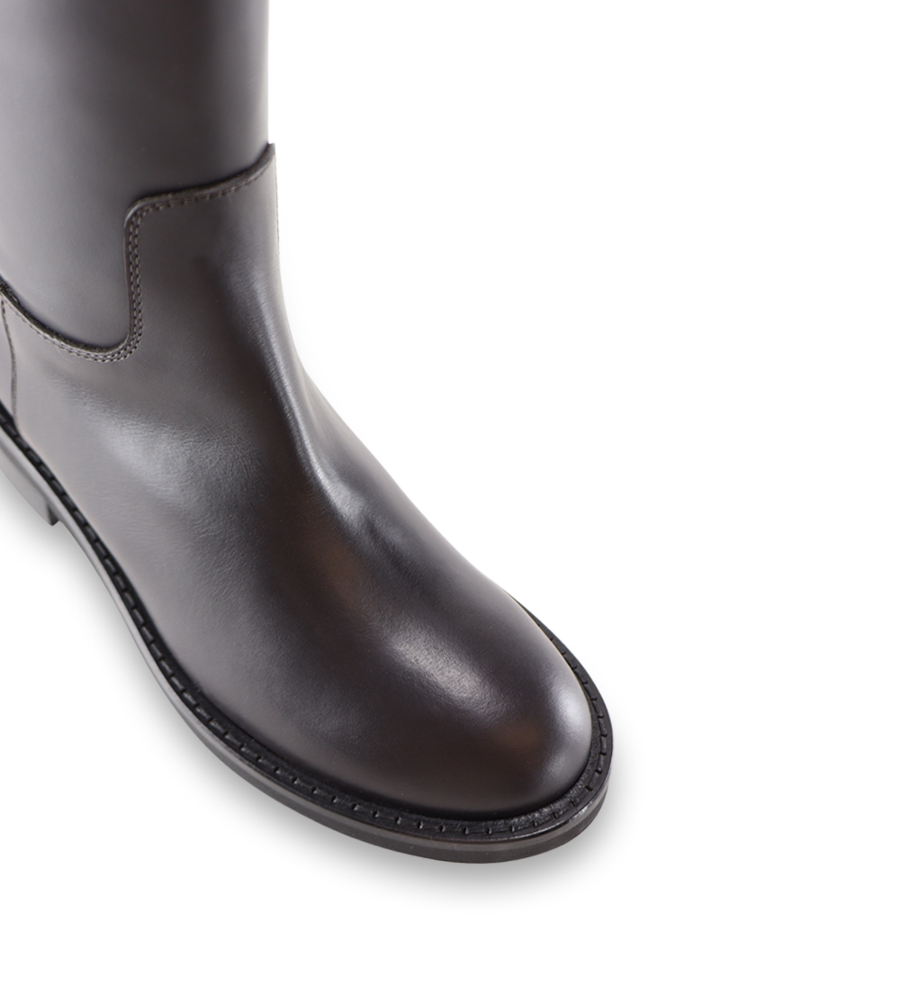 Andora boots, dark brown leather
