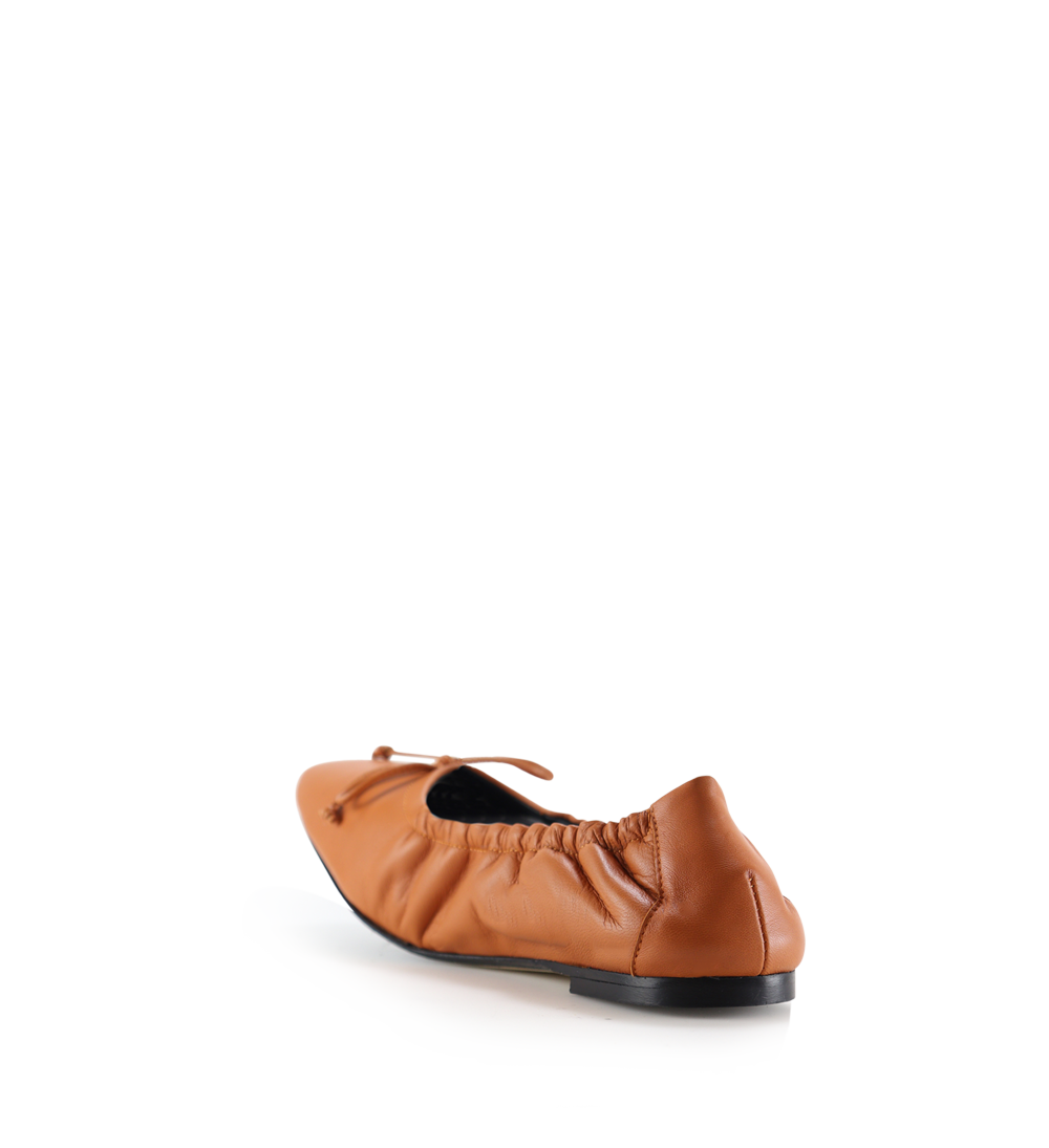 Brigitte ballerinas, brown leather 