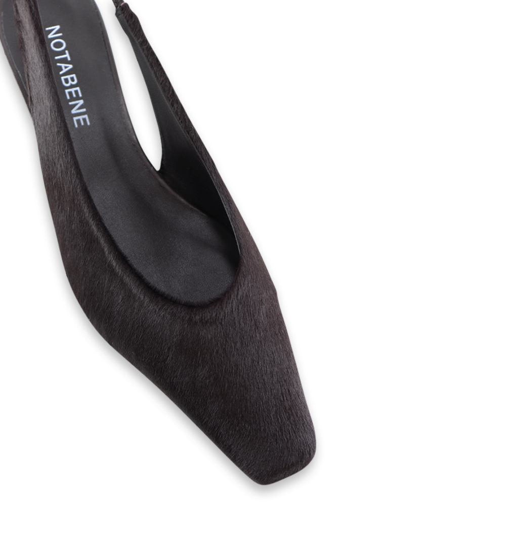 Eleonora 35 slingback stiletter, brun kopels