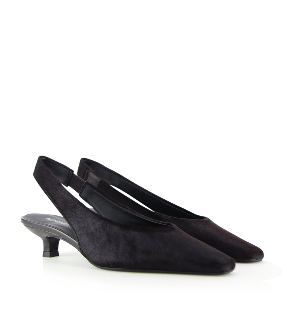Eleonora 35 slingback stiletter, brun kopels