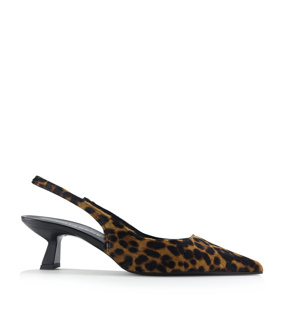 Elisa 35 slingback stilettos, leopard