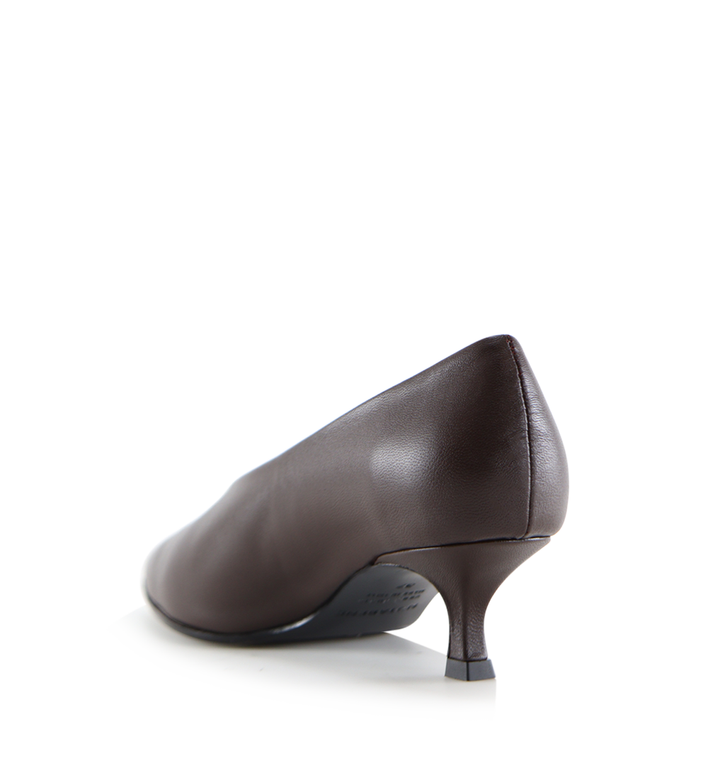 Gaia 40 stilettos, dark brown leather