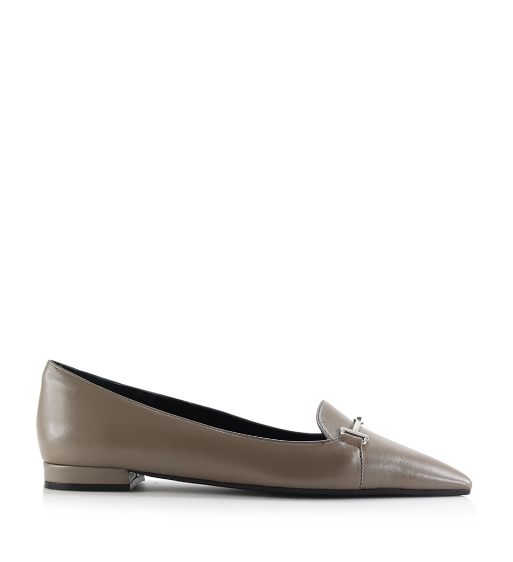 Giselle ballerinas, gray leather