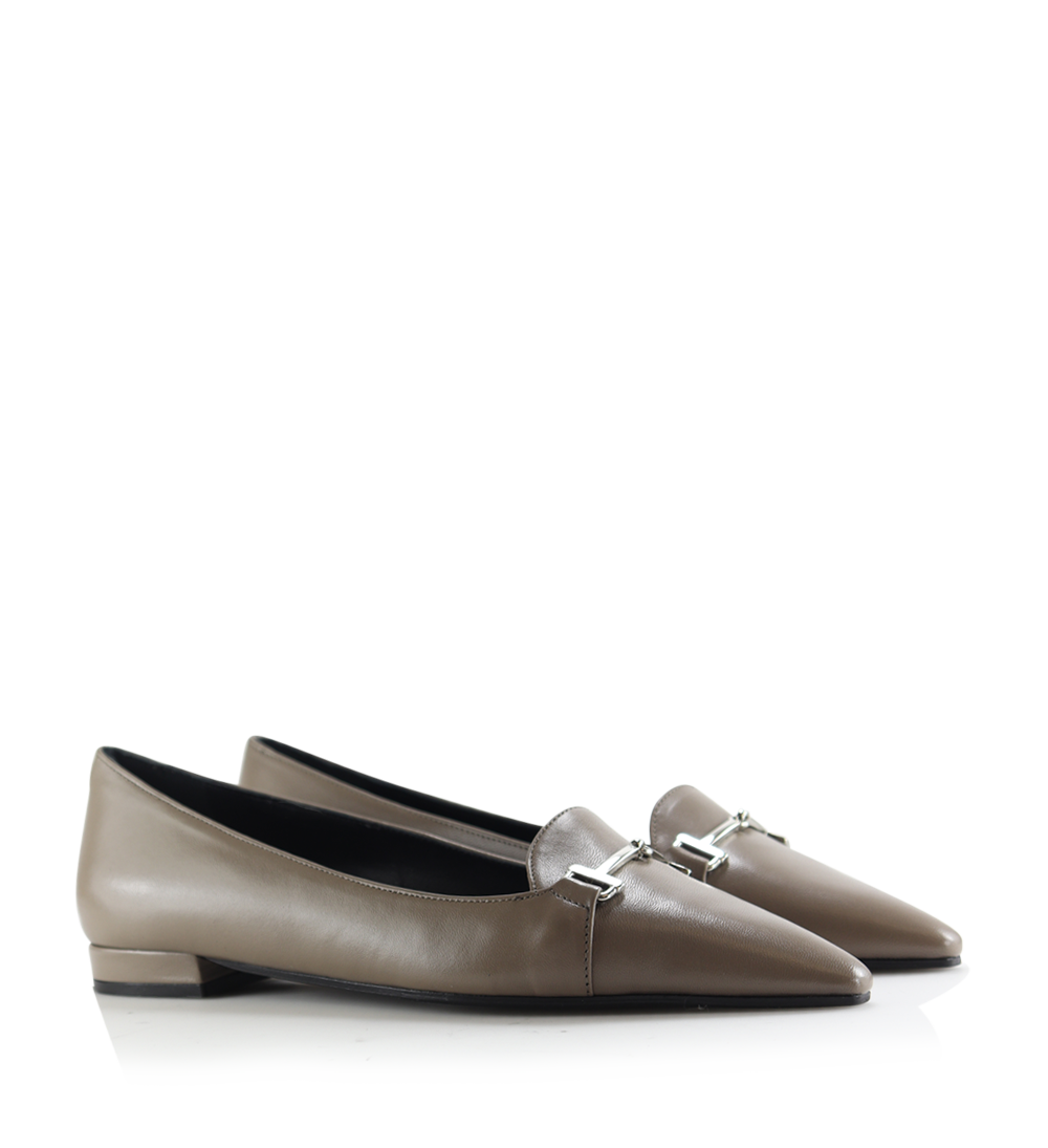 Giselle ballerinas, gray leather