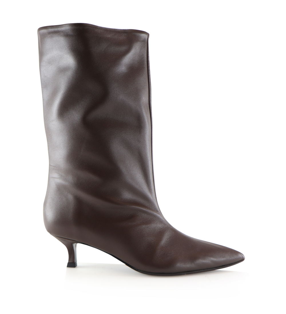 Greer boots, dark brown leather