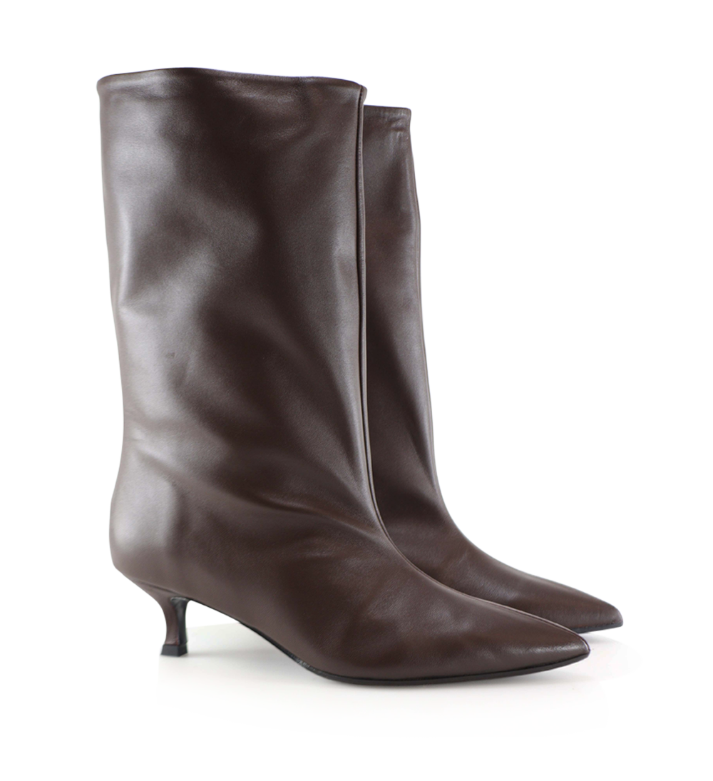 Greer boots, dark brown leather