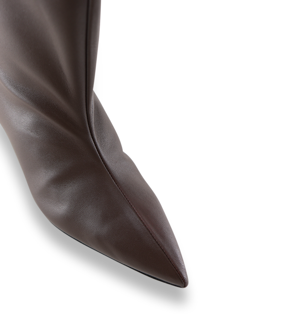 Greer boots, dark brown leather