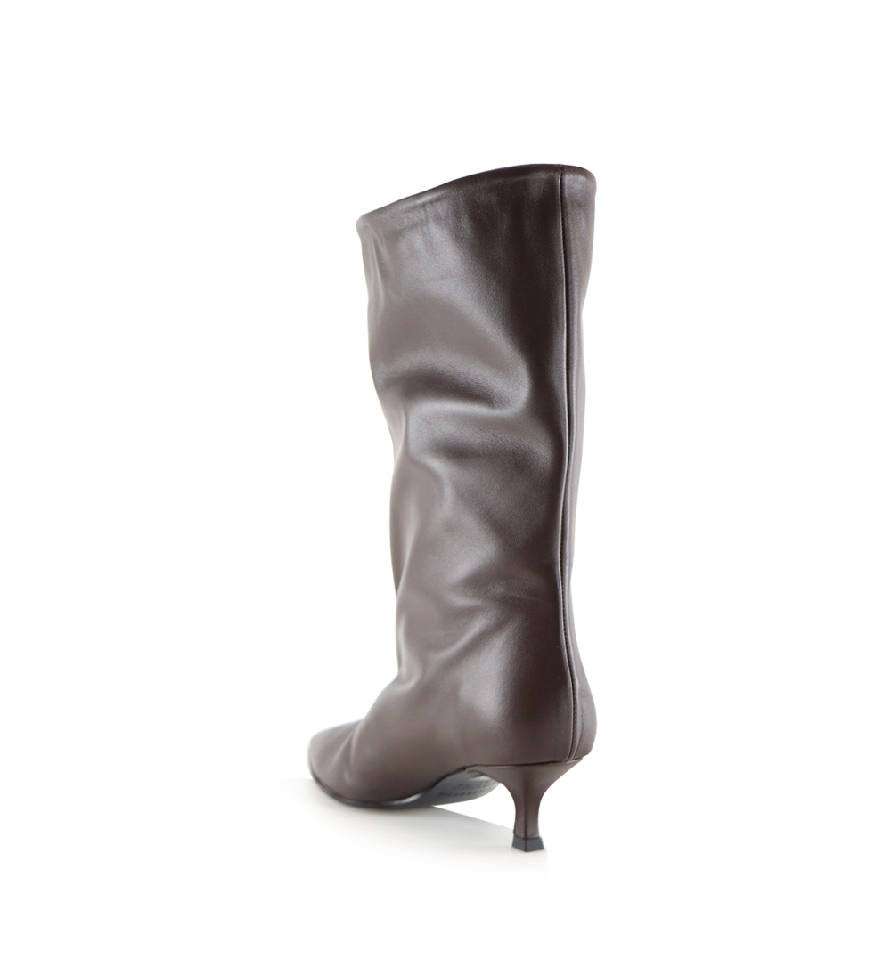 Greer boots, dark brown leather
