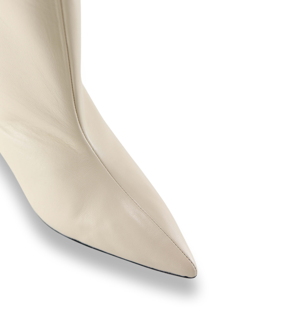 Greer boots, off-white leather