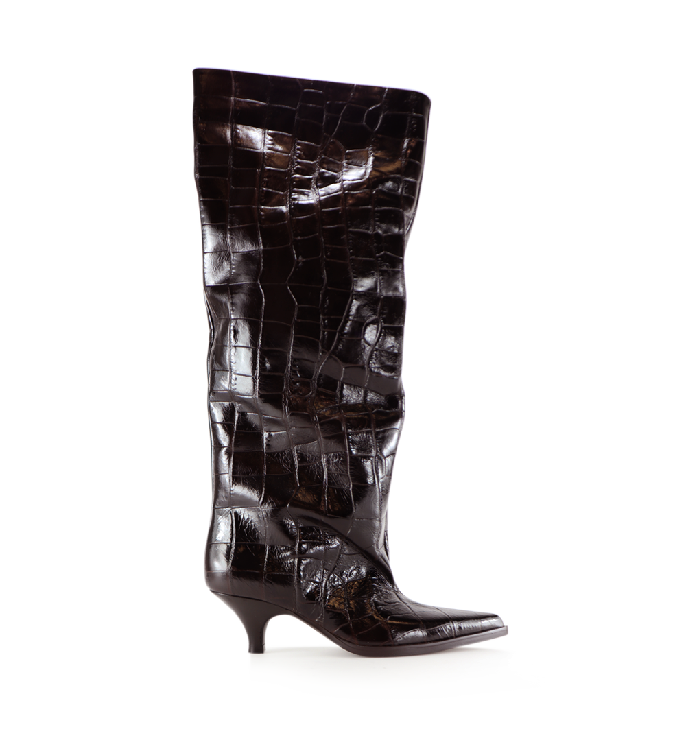 Yolanda 60 boots, brown leather