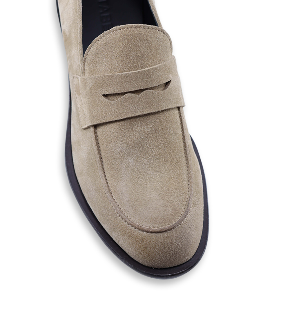 Valentino loafers, beige ruskind