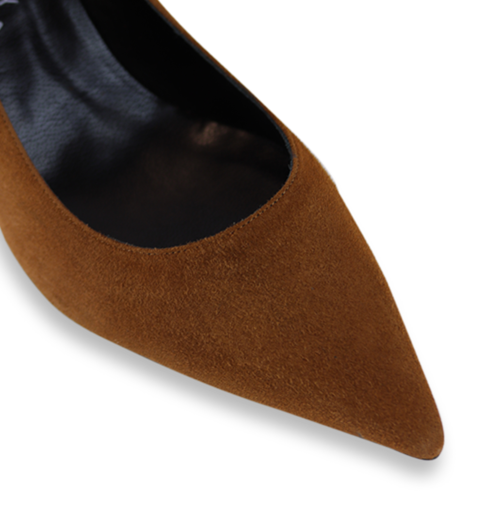 Emily 70 stilettos cognac suede