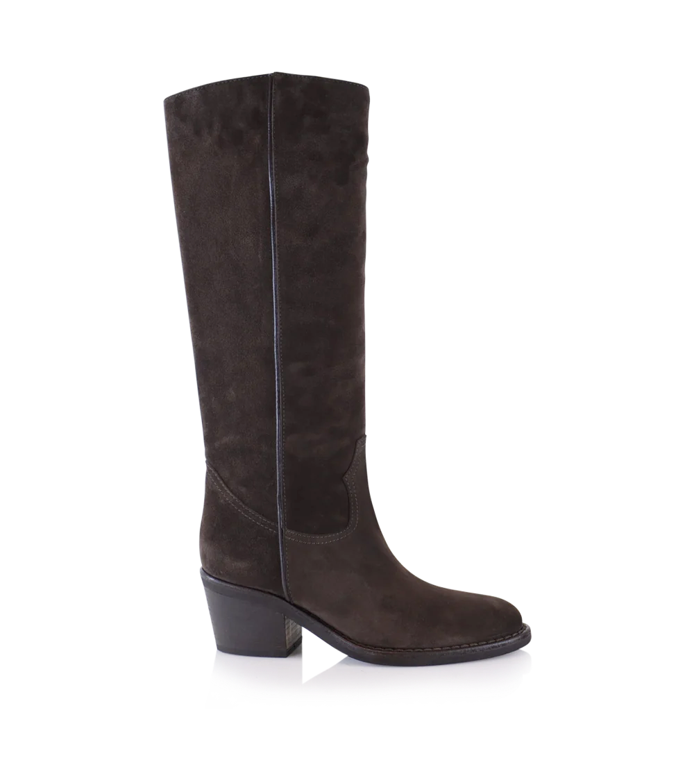 Ancy boots, dark brown suede