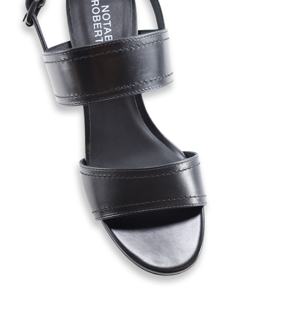 Agnesina sandals, black leather