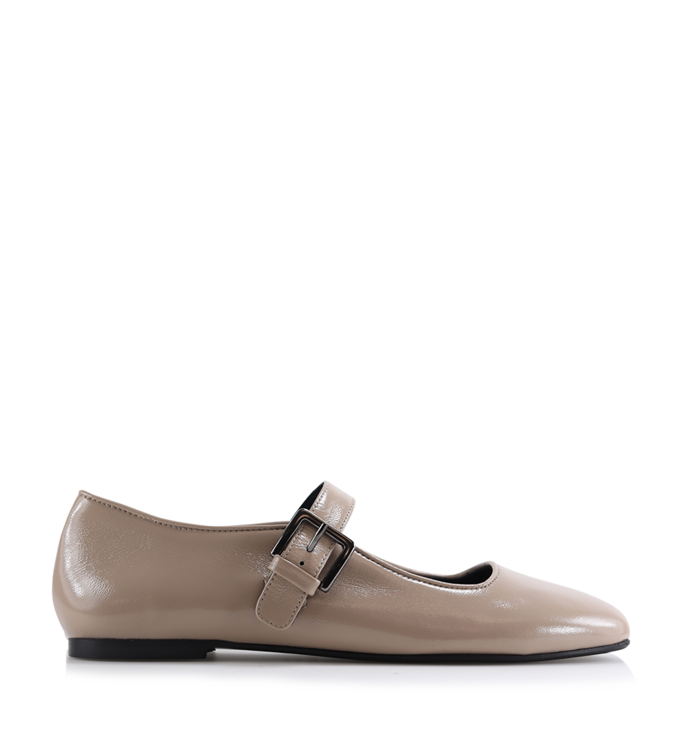 Bertha ballerinas, nude patent