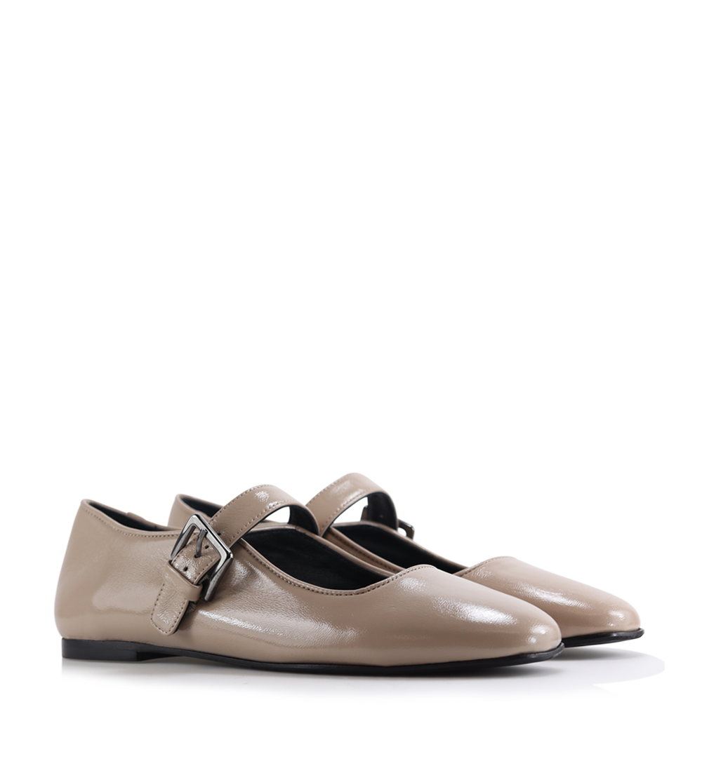 Bertha ballerinas, nude patent