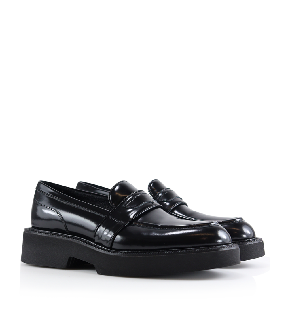 Asia chunky loafers, black leather