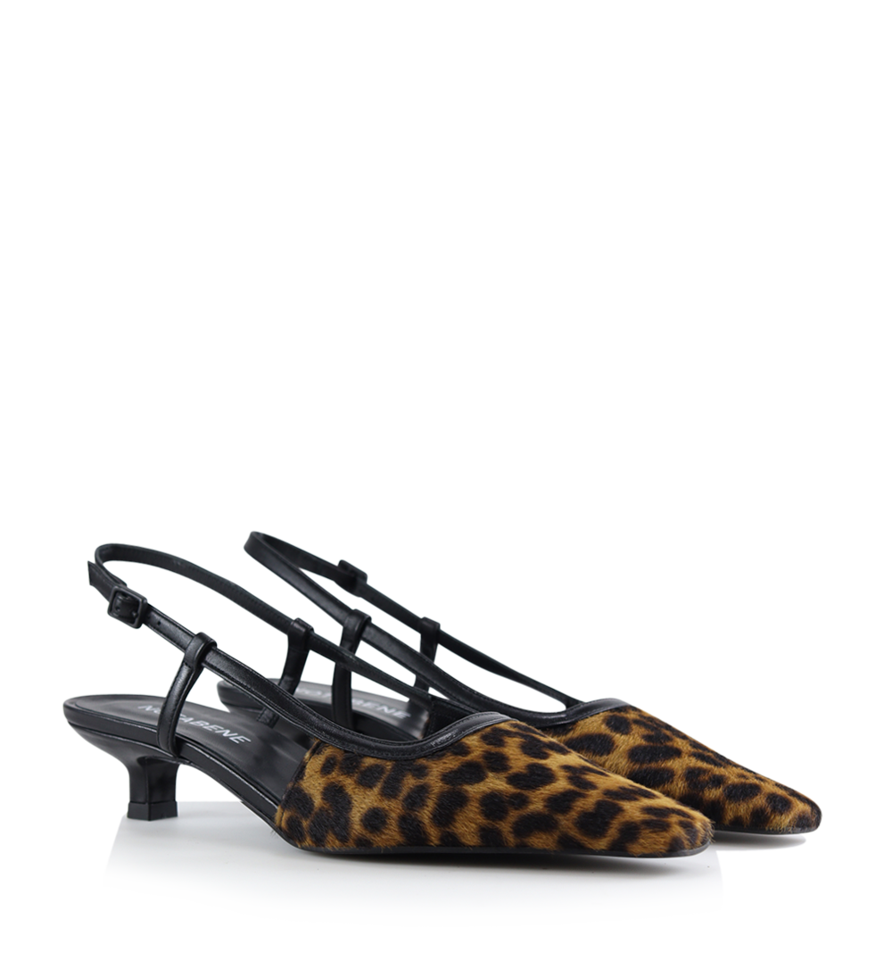 Elena 35 slingback stiletter, Leopard