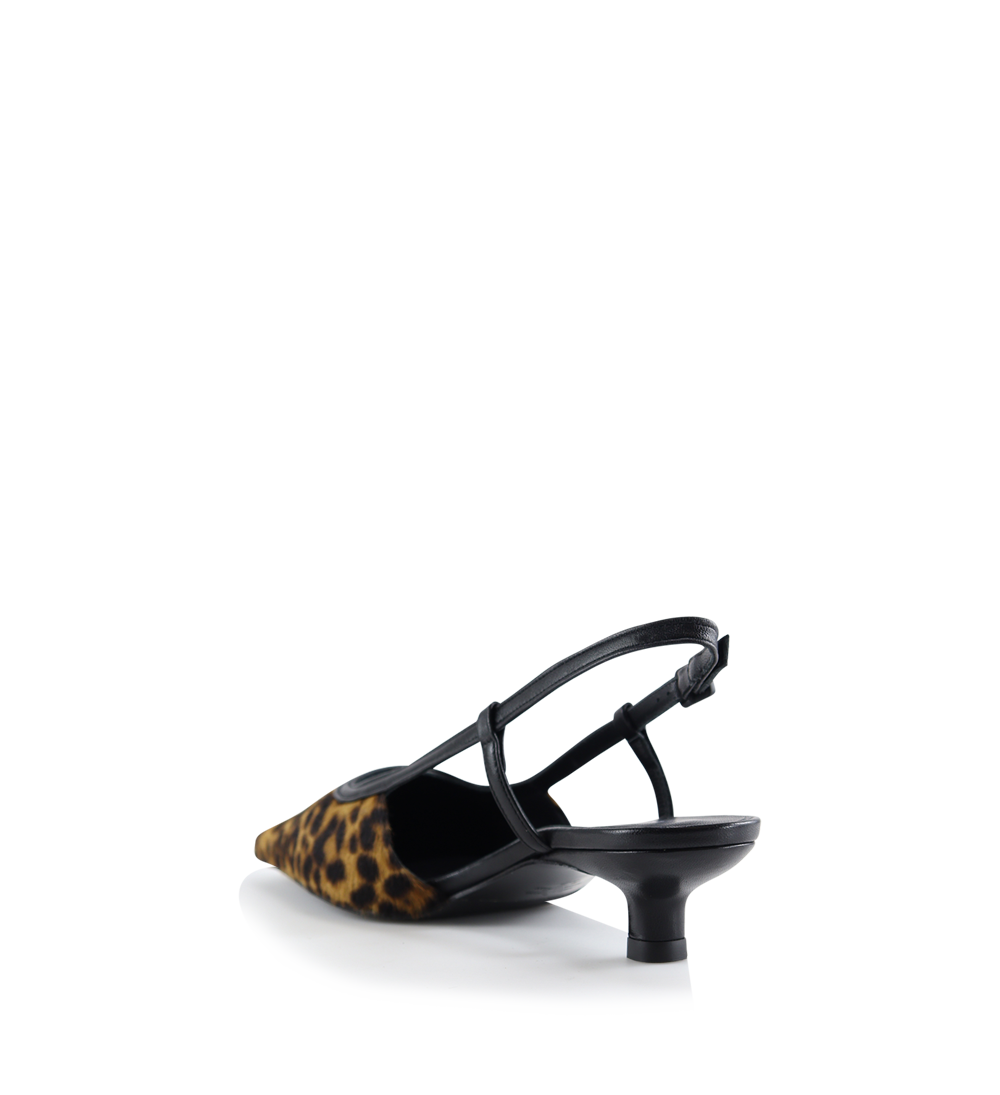 Elena 35 slingback stiletter, Leopard