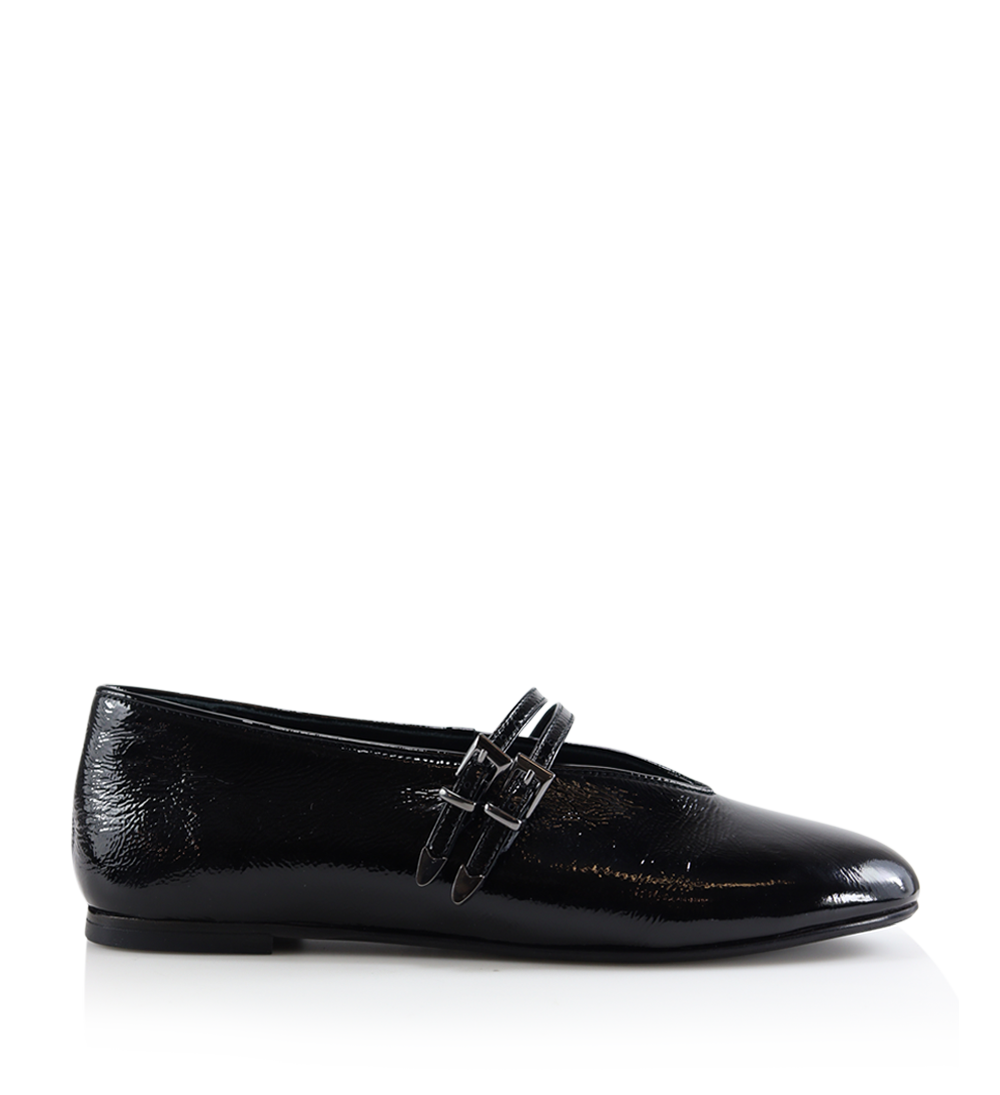 Barbette ballerinas, black patent