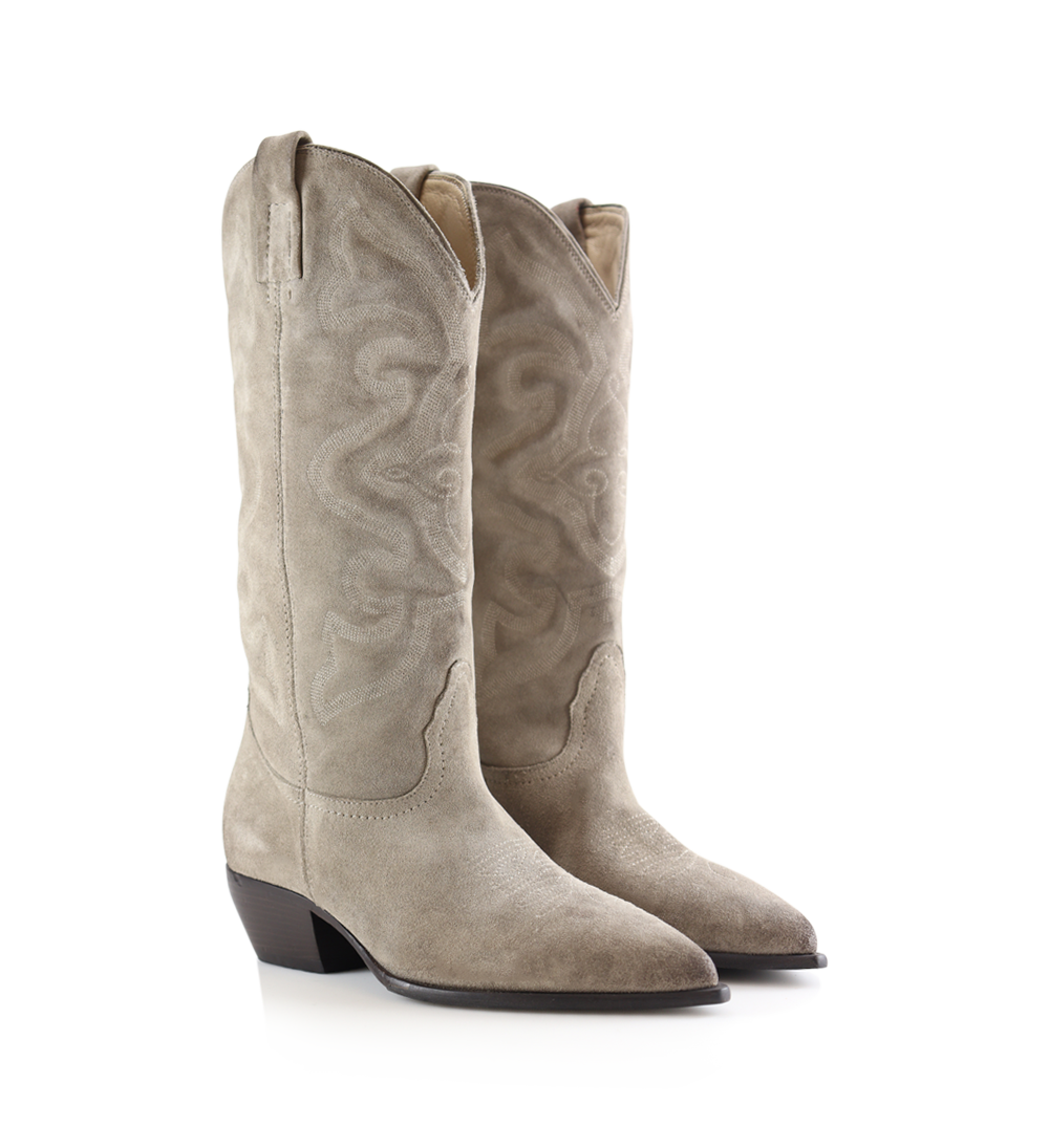 Dorothea cowboy boots, grey suede