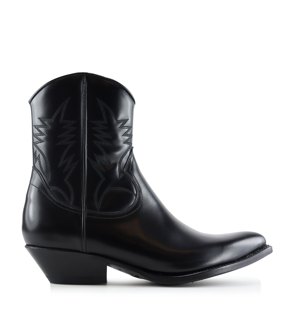 Django II cowboy boots, black lacquer