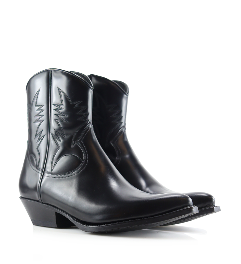 Django II cowboy boots, black lacquer