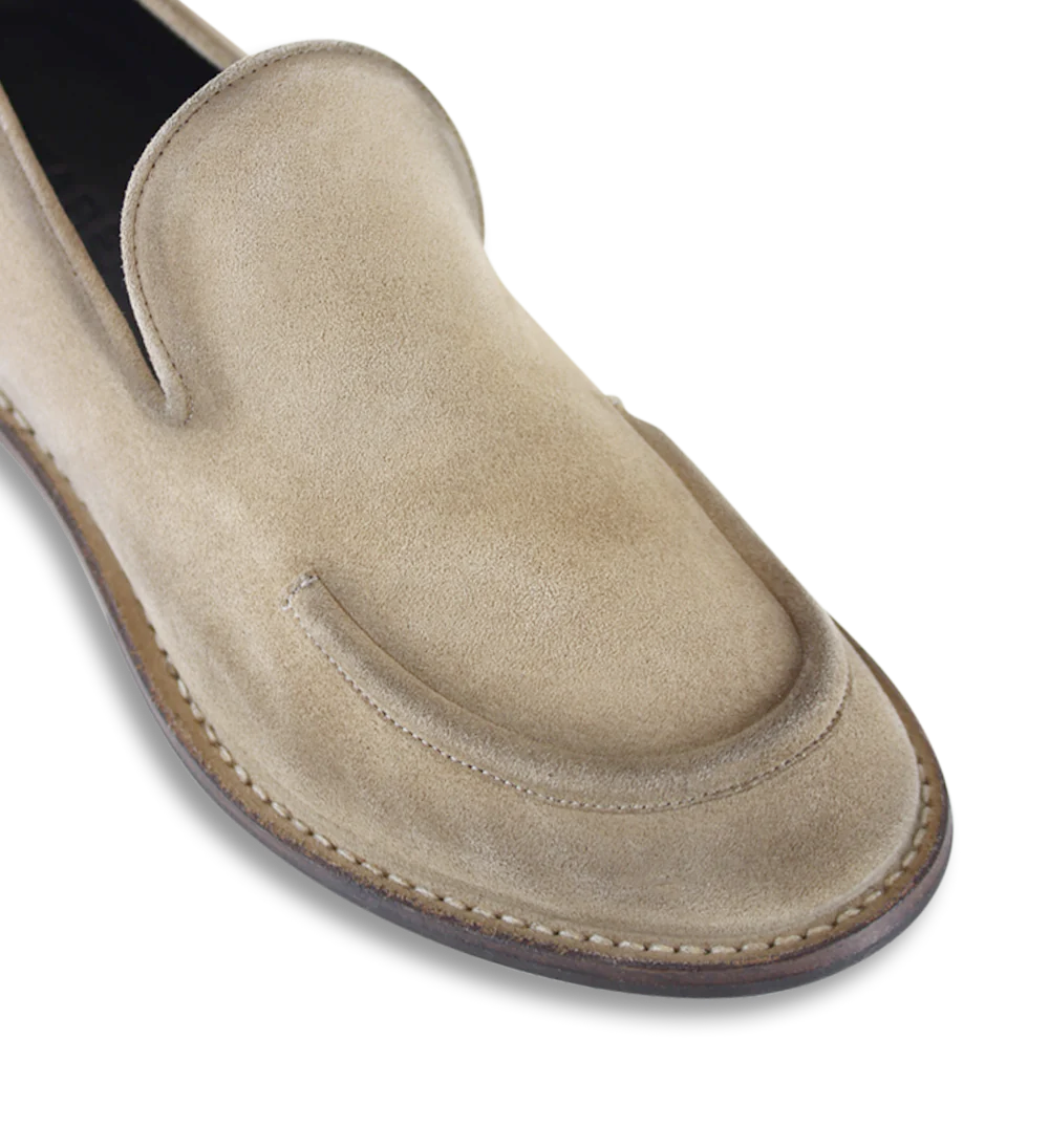 Antonio loafers, beige ruskind