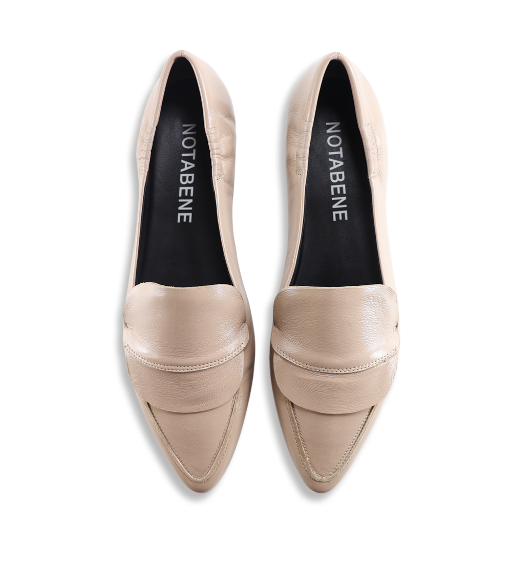 Romy II loafers, nude patent