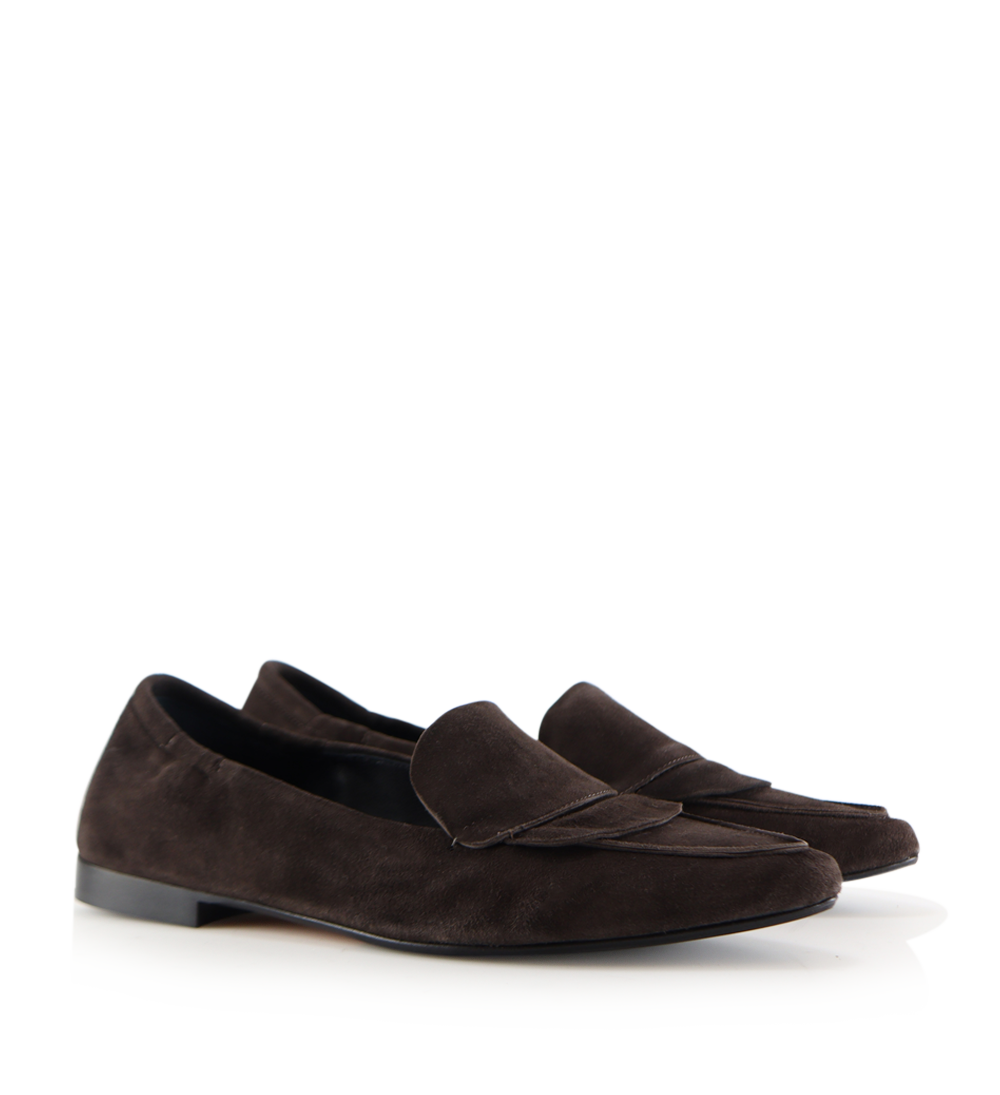 Romy II loafers, mørkebrun ruskind