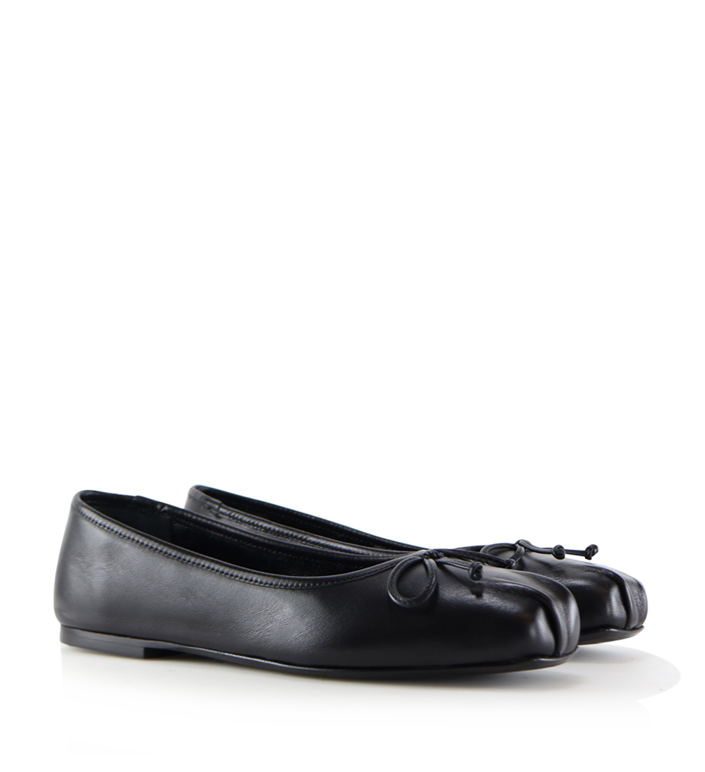 Serena ballerina, black leather