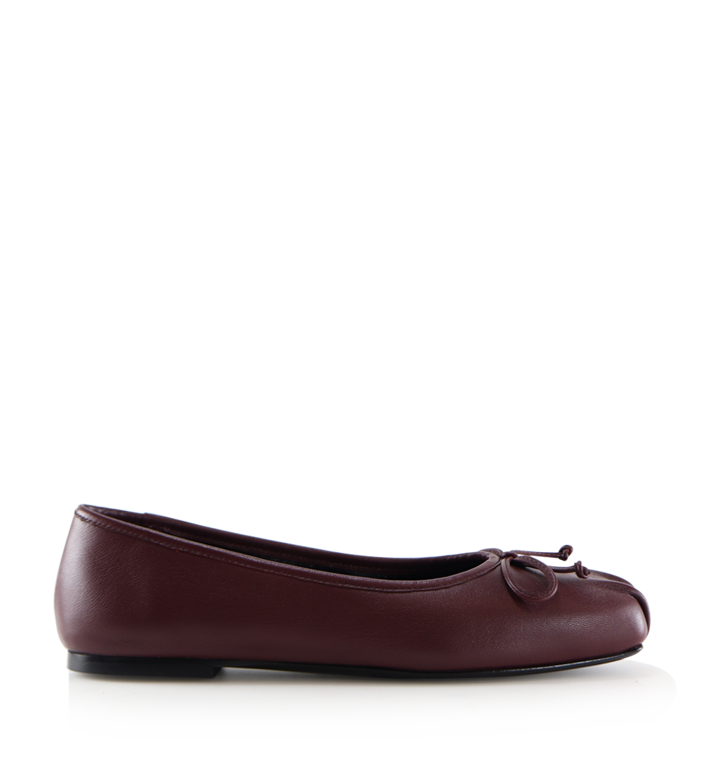 Serena ballerina, burgundy leather
