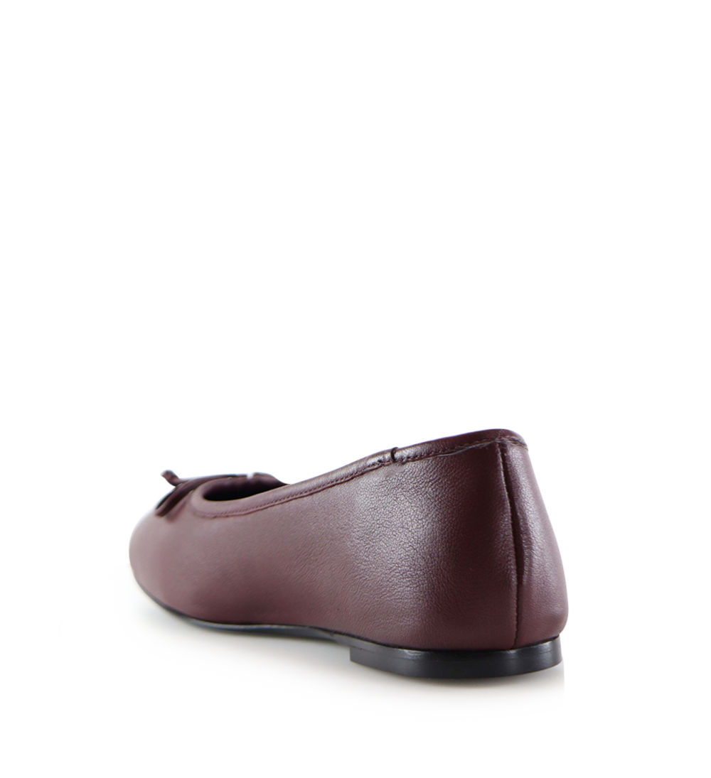Serena ballerina, burgundy leather