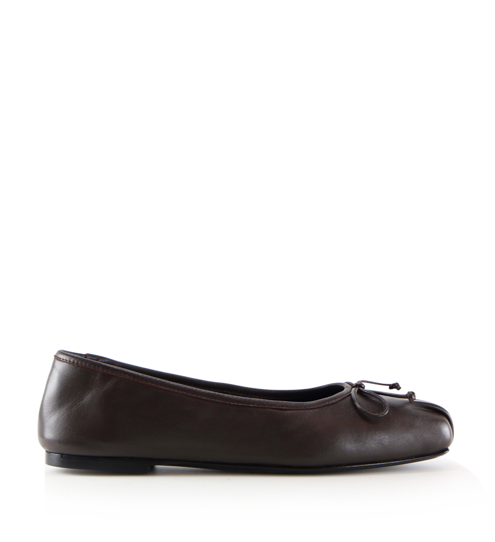 Serena ballerina, dark brown leather