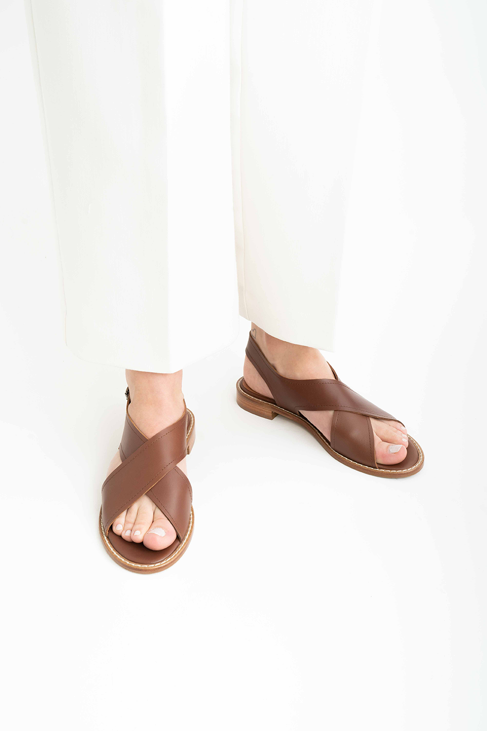 Cindy III sandals, brown leather