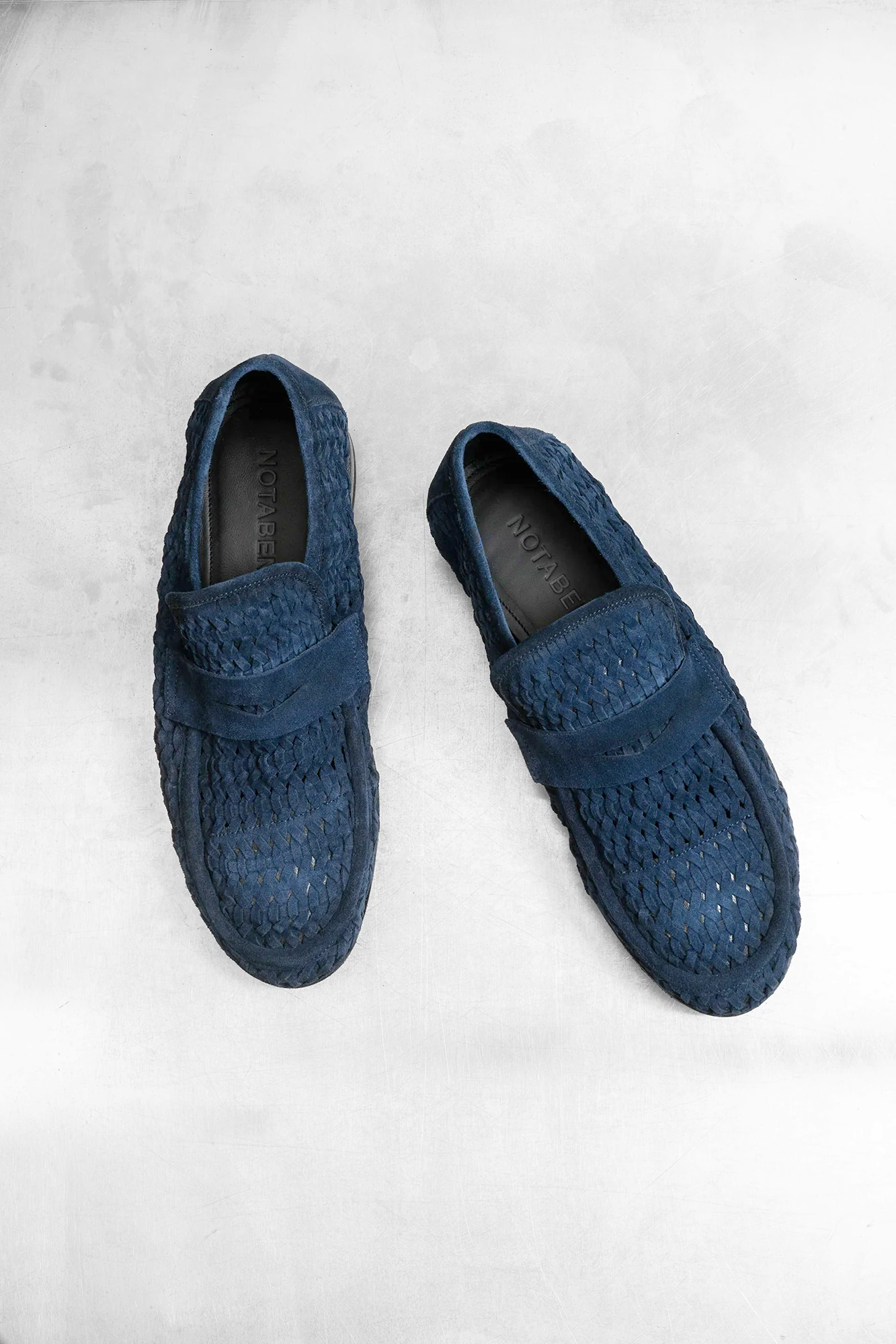 Enrico loafers, blå ruskind