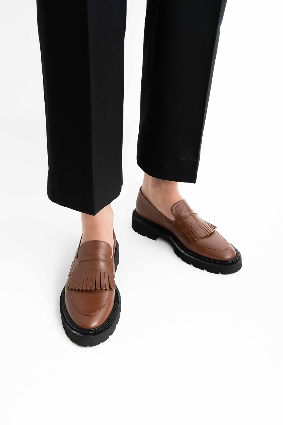 Tereza, Brown Leather, Loafers