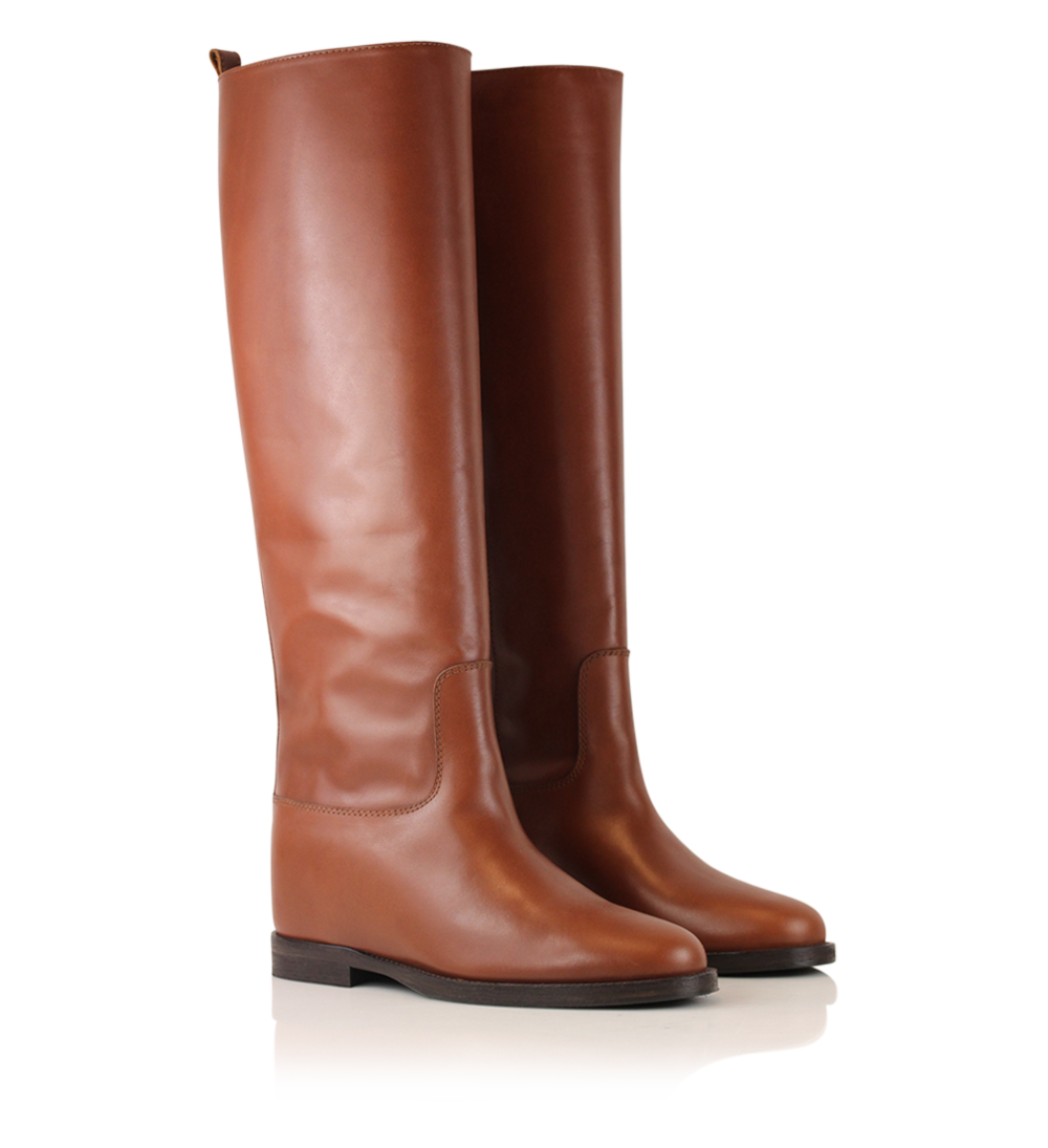 Isadora, Brown Leather, Boots