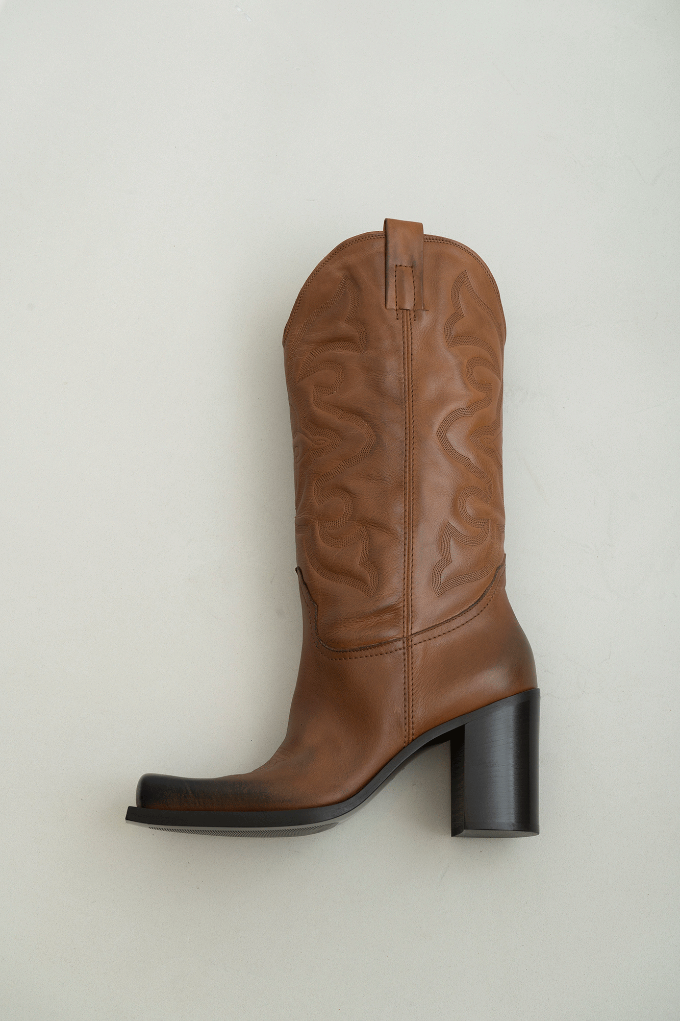 Daisy, Brown Leather, Boots