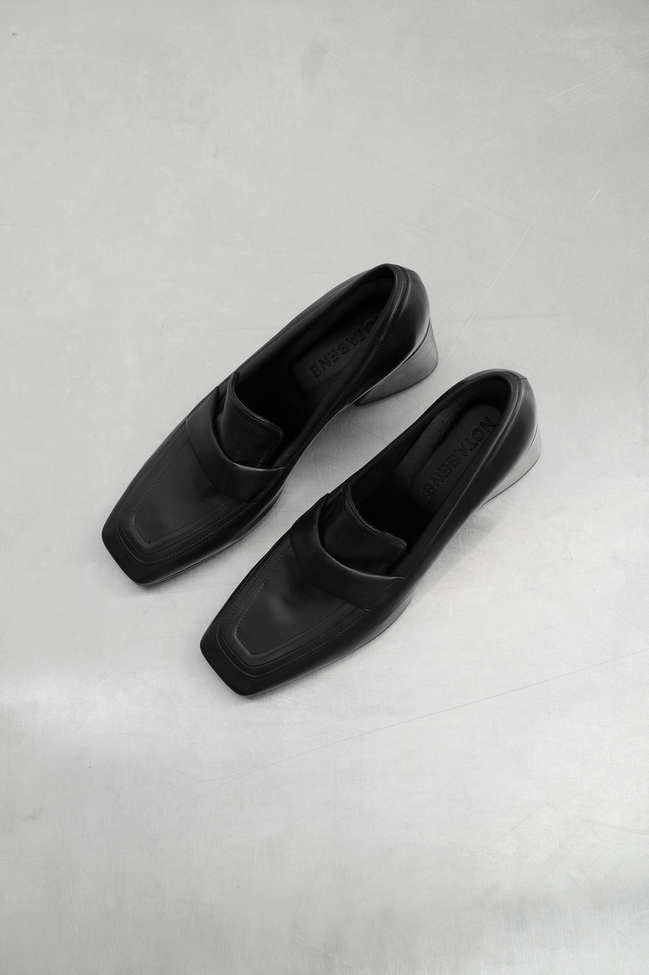 Esther, Black Leather, Loafers