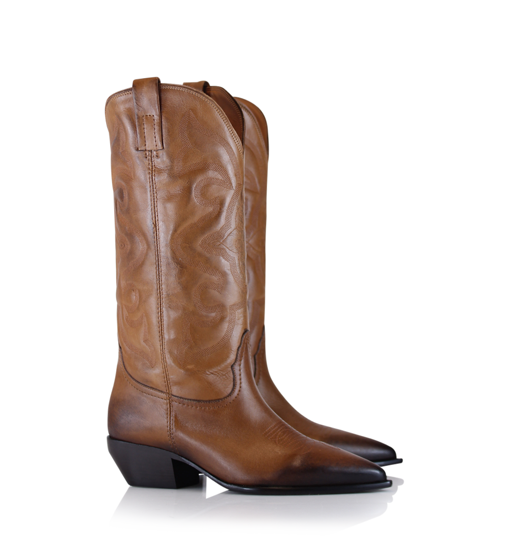 Dorothea, Brown Leather, boots