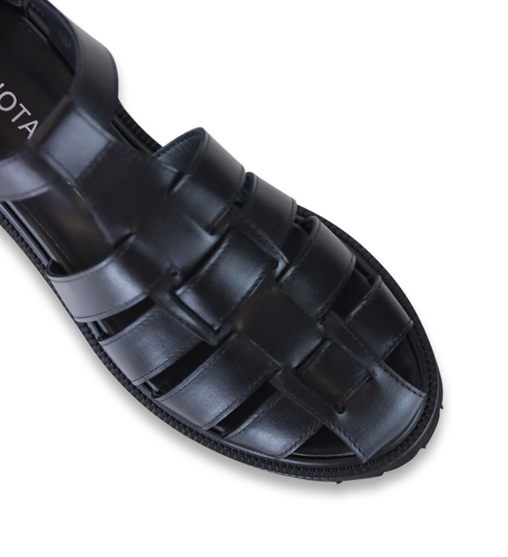 Miuccia sandaler, sort læder