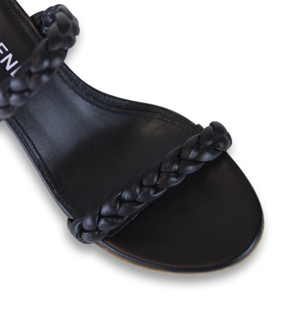 Ortensia 60 sandals, black leather
