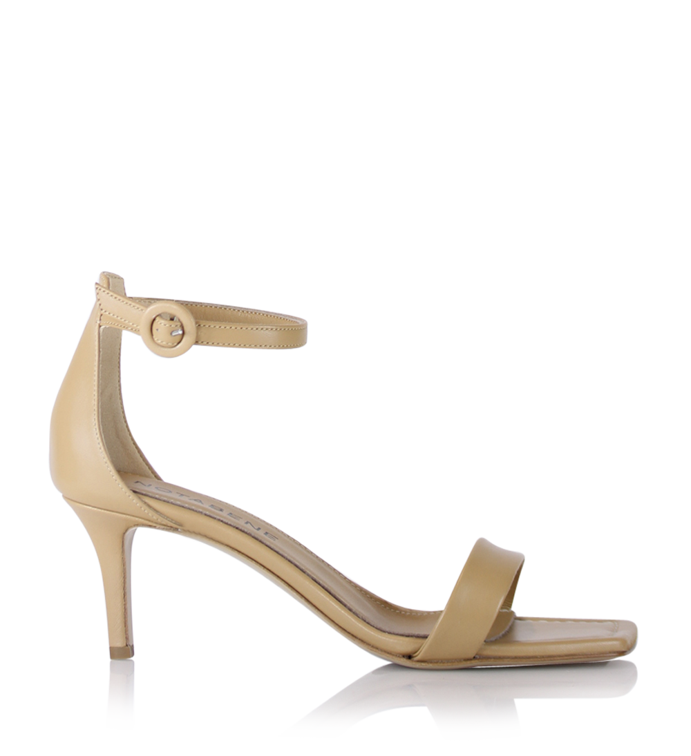 Rina 60 sandals, nude leather