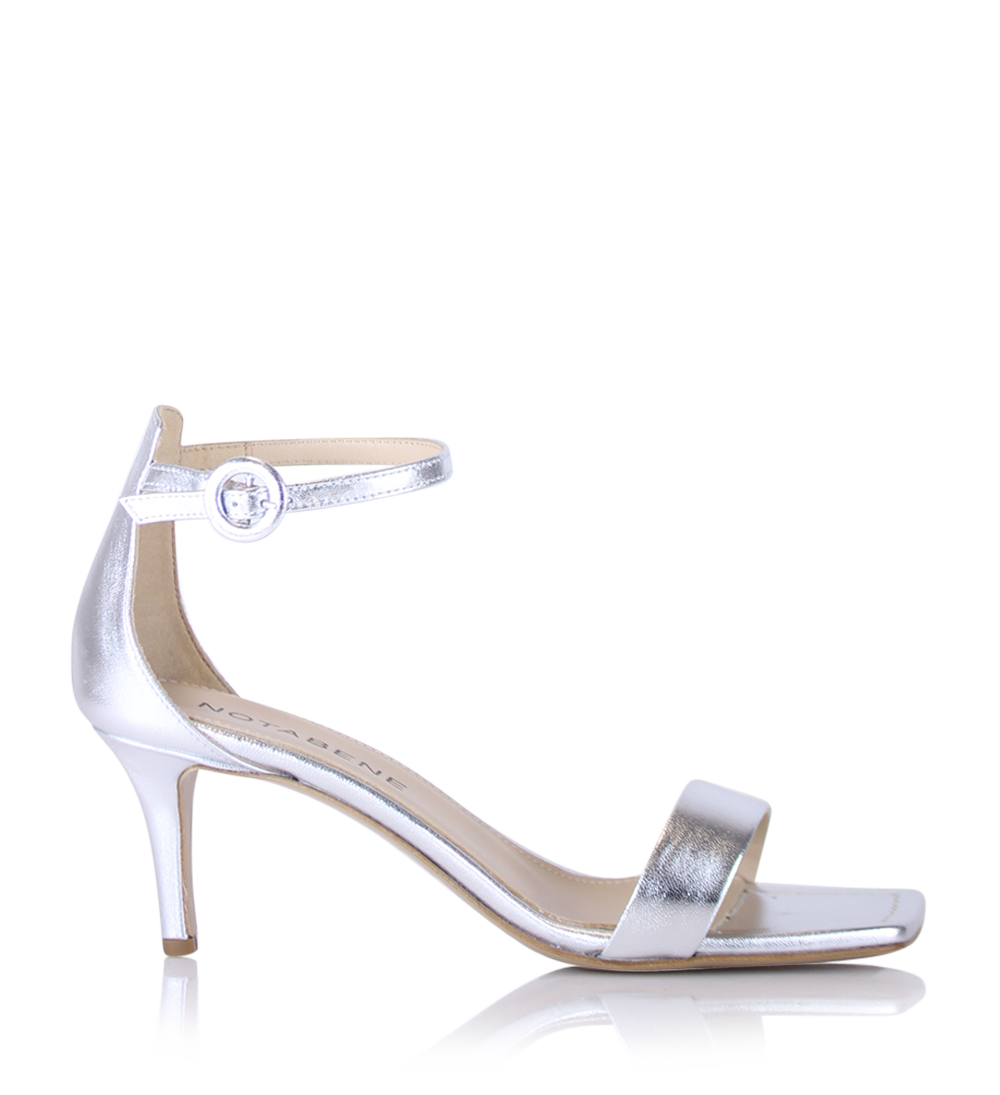 Rina 60 sandals, silver leather